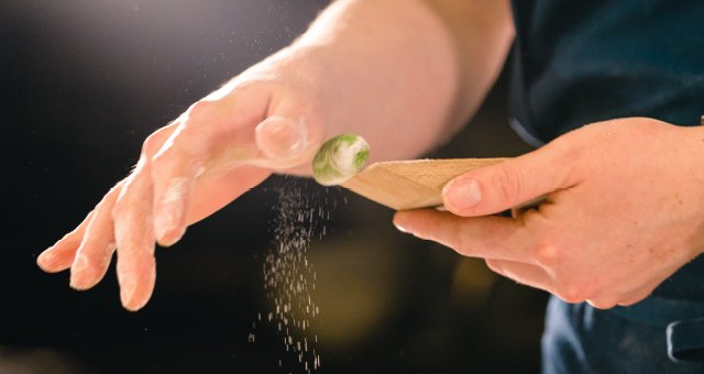 Gnocchi being prepared at Brazen Open Kitchen